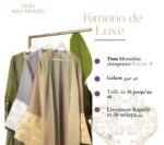 Kimono luxueux Moussline Royale et changeante H'raj fait a la main – Image 4